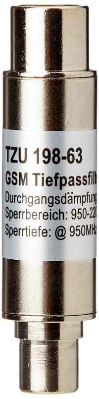 Dolnopriepustný filter Axing TZU 198-63 DVB-T pre anténne systémy s frekvenčným rozsahom 5–862 MHz 2