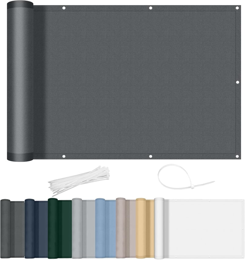 AXT SHADE Balkonprivácia Ernyő 90x800cm Antracit Szélvédelem UV Védelem