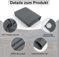 AXT SHADE Balkonprivácia Ernyő 90x800cm Antracit Szélvédelem UV Védelem 3
