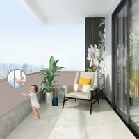 AXT SHADE Balkónová clona 90x300 cm, HDPE tienidlo proti vetru, odolné voči UV žiareniu, taupe, balkónová sieť s káblovými sťahovacími páskami na terasu a vonkajšie použitie 4