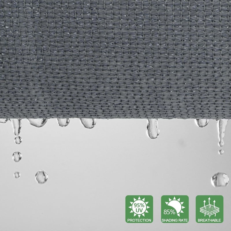 AXT SHADE háromszög napvitorla 3x3x3m, UV-szűrős HDPE, lélegző árnyékolás teraszra