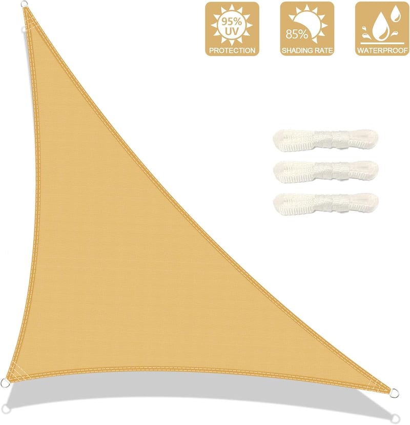 AXT SHADE Vízálló Háromszög Napvédő Sátor 2,5x2,5x3,5m UV Védelem Teraszra