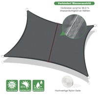 AXT SHADE Vodootporno sjenilo za sunce pravokutnog oblika 3,5x4,5 m antracit platno za terase i vrtove 2