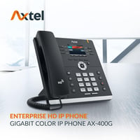 Axtel AX-400G IP telefon, 8 SIP fiók, PoE Gigabit, 2,8" kijelző - fekete (tápegység nélkül) 4