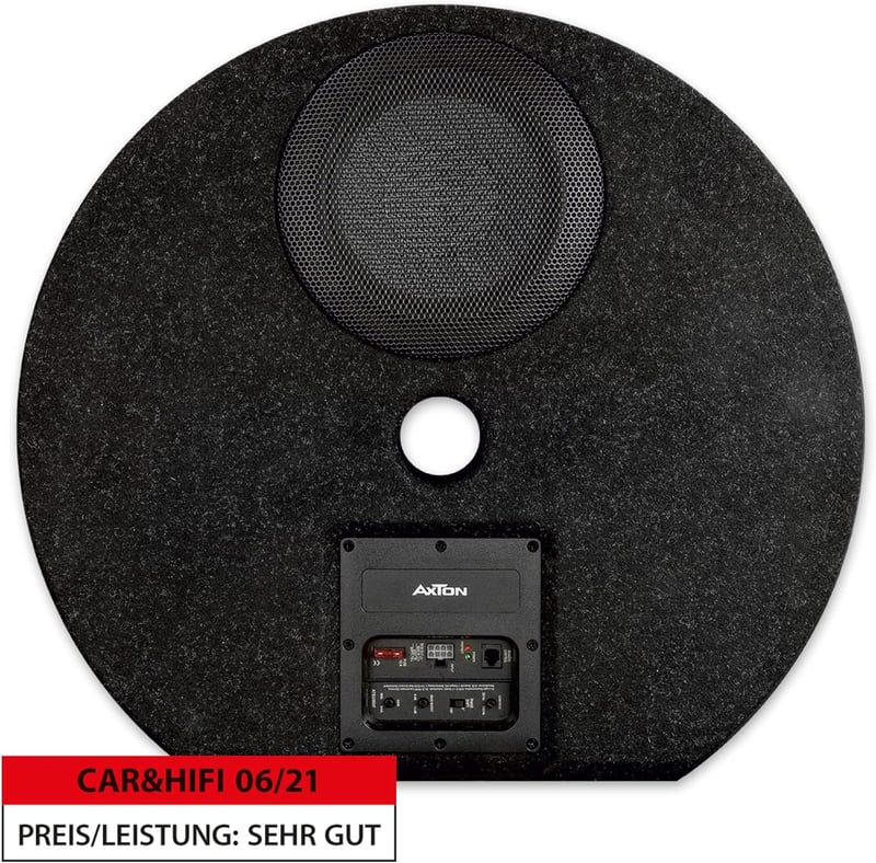 AXTON ATB20RXF Aktív Szubwoofer Autóhoz 20cm Mély Basszus 120W Kompakt