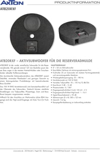 AXTON ATB20RXF Aktív Szubwoofer Autóhoz 20cm Mély Basszus 120W Kompakt 5