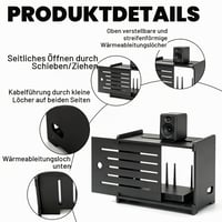 AXVRAV Kutija za skrivanje Wi-Fi routera 43x31x26,5 cm, zidni ormarić za router s organizatorom kabela, dekorativna zidna polica 3