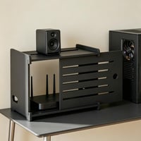AXVRAV Kutija za skrivanje Wi-Fi routera 43x31x26,5 cm, zidni ormarić za router s organizatorom kabela, dekorativna zidna polica 1