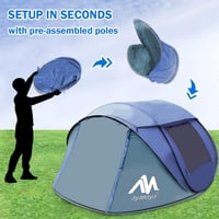 AYAMAYA 3-4 személyes automata pop up strand sátor nagy tetőablakkal vízálló gyors felállítás sátor kempingezéshez piknikhez túrázáshoz rend 2