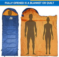 AYAMAYA Hálózsák 220x80cm Összekapcsolható 5-15°C Vízálló Kempingzsák Túrázáshoz 4