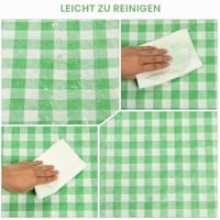 AYBUY pikniková deka 200x200 cm so zelenou nepremokavou spodnou stranou, plážová podložka odolná voči piesku s rukoväťou, umývateľná kempingová deka pre 3-4 osoby do exteriéru, na pláž a do parku 4