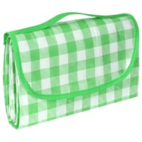 AYBUY pikniková deka 200x200 cm so zelenou nepremokavou spodnou stranou, plážová podložka odolná voči piesku s rukoväťou, umývateľná kempingová deka pre 3-4 osoby do exteriéru, na pláž a do parku 1