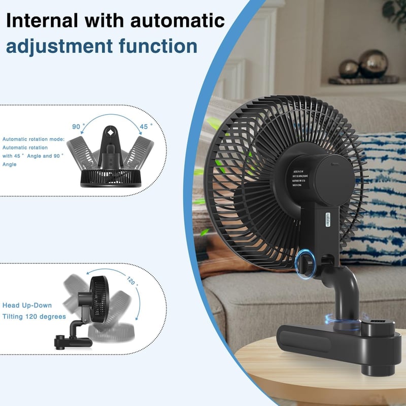 Aygrochy 10W Grow Ventilátor Klippel, 10 Fokozat, Okos App Vezérlés, IP44