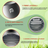 Grilaj de ventilație rotund Aygrochy de 150 mm din oțel inoxidabil (304) cu capac - grilaj de evacuare cu fixare prin înșurubare 5