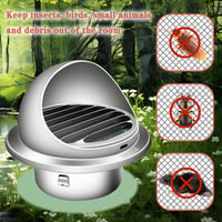 Grilaj de ventilație rotund Aygrochy de 150 mm din oțel inoxidabil (304) cu capac - grilaj de evacuare cu fixare prin înșurubare 4