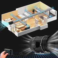Aygrochy 200mm Intelligens Szellőztető Ventilátor Hőmérséklet és Páratartalom Szabályozással 5