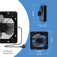 Aygrochy 350mm ipari fali ventilátor 1850 m³/h, szellőztetés és hűtés 3