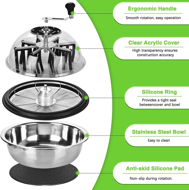 Aygrochy BowlTrimmer 42 cm rozsdamentes acél pengékkel növényi virágokhoz