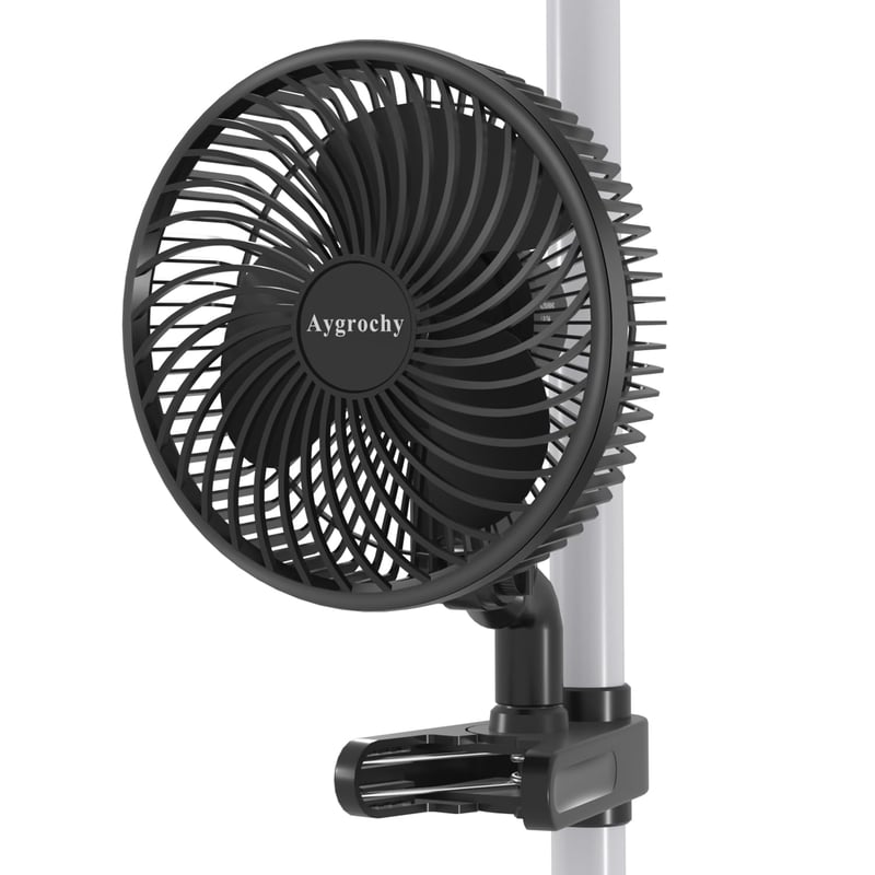 Ventilator cu clips Aygrochy pentru creștere, 10 W, 10 trepte, motor EC, IP44, pentru cort