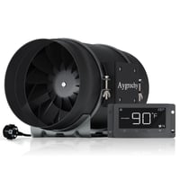 Potrubný ventilátor Aygrochy EUT200-MI s regulátorom teploty a vlhkosti – 200 mm 1