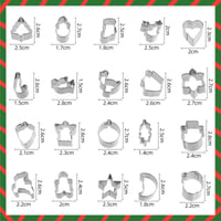 AYNKH Set 20 piese de forme pentru biscuiți din oțel inoxidabil – Forme de Crăciun și Sărbători pentru prăjituri, biscuiți și decorat torturi – Cadou pentru prieteni și familie 2