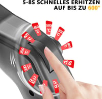 Ayolofei K7 elektromos hővágó kés 300 W, 0-600 °C, 3 pengével – fekete 6
