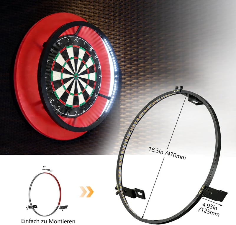 Ayolofei 360° Dartboard LED Körvilágítás - Darts Lámpa Sörözőhöz