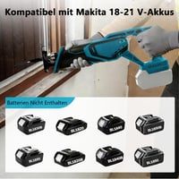 Ayolofei akkus kardfűrész Makita 18V kompatibilis, kefe nélküli motor, 3500 f/perc, 4 fűrészlappal (akku nélkül) 7