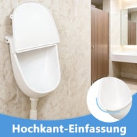 Plastový pisoár Ayolofei s vekom, nástenný pisoár bez vŕtania, s odtokovou rúrkou, splachovacím ventilom a splachovacou dýzou do domácnosti, na internát, do obytného auta 6