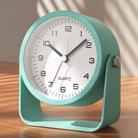 AYRELY 3,5 Inch Csendes Analóg Ébresztőóra Fénnyel Világoskék 1