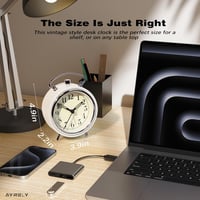 AYRELY 4 Inch Hangos Ébresztőóra Mély Alváshoz - Fém Csengővel és Éjszakai Fénnyel 2