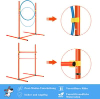 Aystkniet Agility Kutyakiképző Készlet 5 Részes - 60 cm Alagút, Szlalom Rudak, Állítható Magasságú Akadály, Ugrókarika, Pihenőhely - Nagytes 5