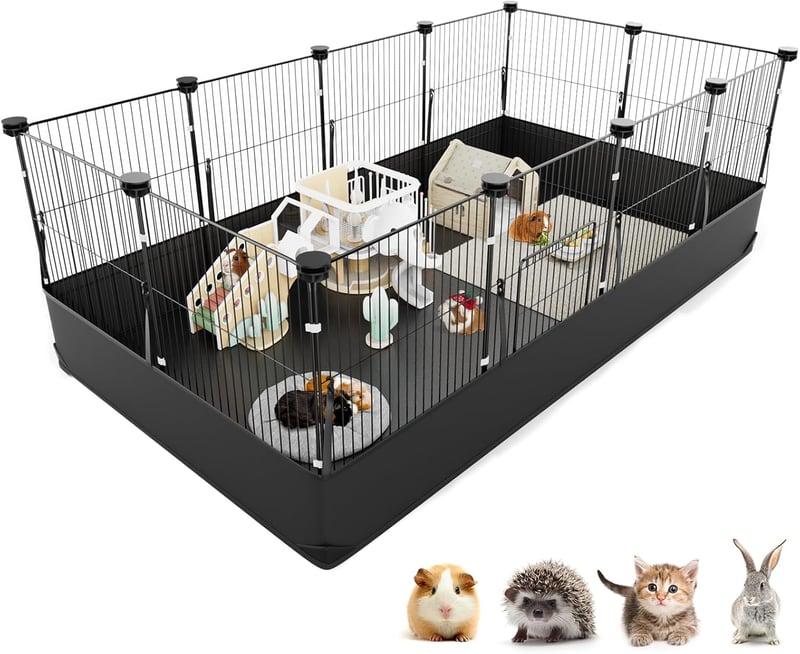 Aystkniet Tengerimalac Ketrecek Vízálló Padlóval 122x60x40cm Nyúl Hörcsög Teknős