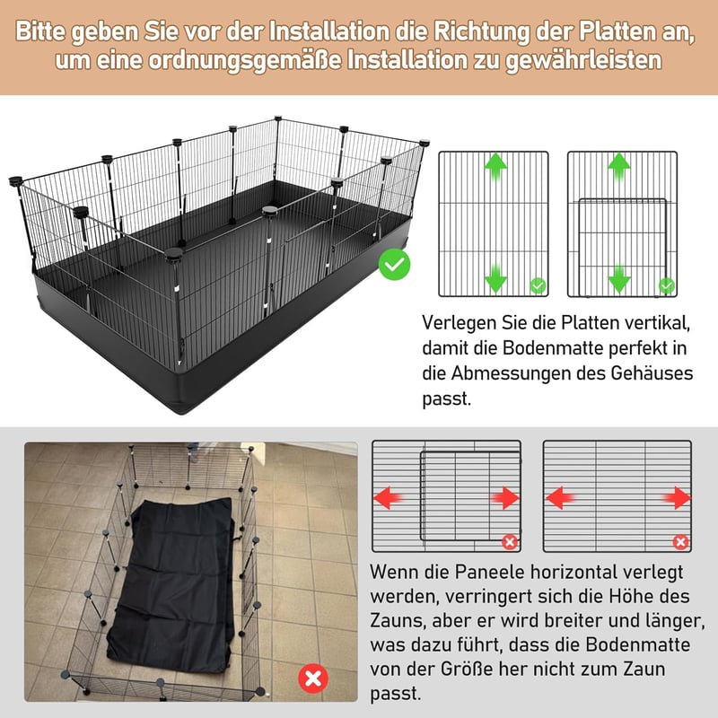 Aystkniet Tengerimalac Ketrecek Vízálló Padlóval 122x60x40cm Nyúl Hörcsög Teknős
