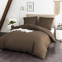 AYSW Kávébarna Ágyneműhuzat 200x200 cm Dupla Ágyhoz Mikrofibra Cipzárral 2