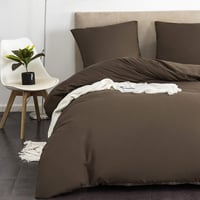 AYSW Kávébarna Ágyneműhuzat 200x200 cm Dupla Ágyhoz Mikrofibra Cipzárral 3