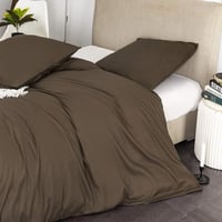 AYSW Kávébarna Ágyneműhuzat 200x200 cm Dupla Ágyhoz Mikrofibra Cipzárral 8