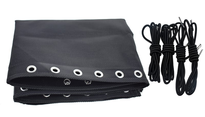 Azatemgo Zamjenska tkanina za ležaljku Crna - Set za popravak ležaljke s užetom 160x48 cm od izdržljivog materijala