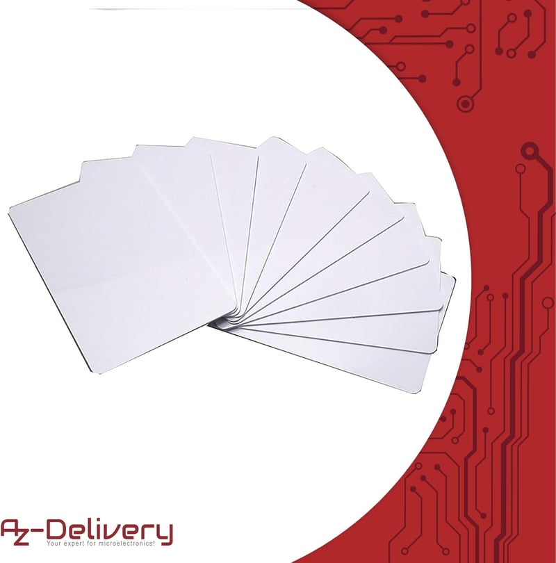 AZDelivery 50 db RFID Kulcskártya MF S50 13,56 MHz Arduino kompatibilis E-Book-kal