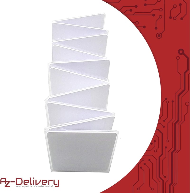 AZDelivery 50 db RFID Kulcskártya MF S50 13,56 MHz Arduino kompatibilis E-Book-kal