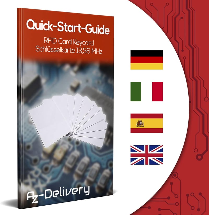 AZDelivery 50 db RFID Kulcskártya MF S50 13,56 MHz Arduino kompatibilis E-Book-kal