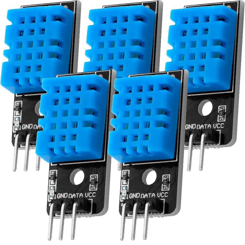 AZDelivery KY-015 DHT11 hőmérséklet szenzor modul 5db Arduino Raspberry Pi kompatibilis