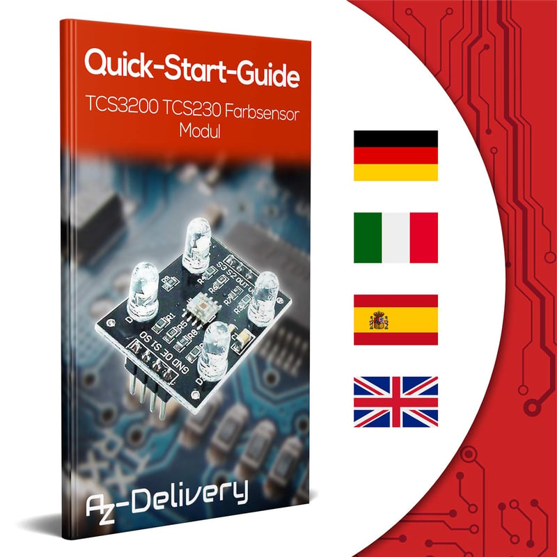 AZDelivery TCS230 TCS3200 Szín Érzékelő Modul Arduino Kompatibilis - 1