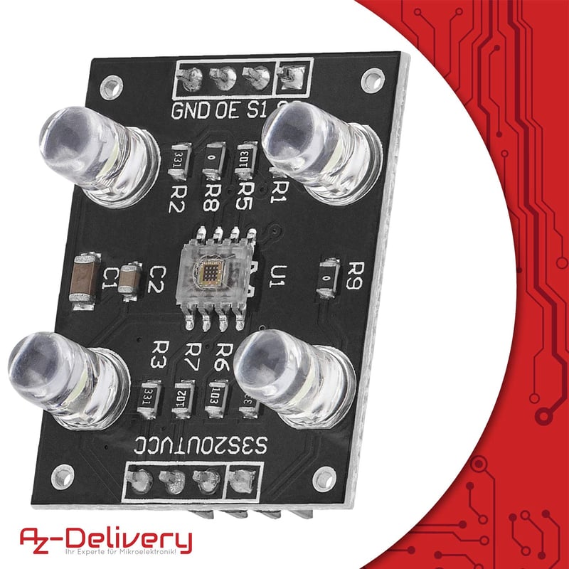 AZDelivery TCS230 TCS3200 Szín Érzékelő Modul Arduino Kompatibilis - 1