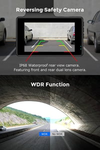 AZDOME Autós Kamera Elöl Hátul 4K 1080P WiFi GPS 170° Széles Látószög Éjjellátó WDR Parkolás Figyelő Menetrögzítő Kamera 6