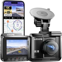AZDOME Autós Menetrögzítő Kamera 4K Felbontással, WiFi és GPS Funkcióval, Éjjellátó, 170° Széles Látószög, Parkolás Figyelő GS63H 1