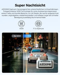 AZDOME Autós Menetrögzítő Kamera 4K Felbontással, WiFi és GPS Funkcióval, Éjjellátó, 170° Széles Látószög, Parkolás Figyelő GS63H 3