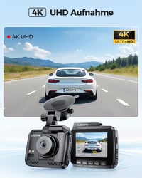 AZDOME Autós Menetrögzítő Kamera 4K Felbontással, WiFi és GPS Funkcióval, Éjjellátó, 170° Széles Látószög, Parkolás Figyelő GS63H 2