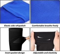 Azonelife 2 pár futball lábszárvédő zokni, lélegző calf sleeve fekete-fehér táskával 2