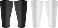Azonelife 2 pár futball lábszárvédő zokni, lélegző calf sleeve fekete-fehér táskával 1